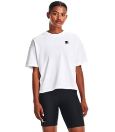Under Armour LC Oversized Heavyweight Kadın Kısa Kollu T-Shirt Beyaz