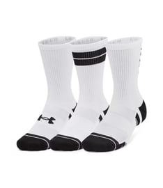 Under Armour Perf Tech Nov 3'Lü Paket Crew Çorap Beyaz Siyah