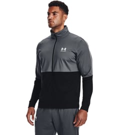 Under Armour Pique Track Jacket Fermuarlı Üst Gri Siyah