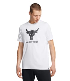 Under Armour Project Rock Payoff Graphic Kısa Kollu T-Shirt Beyaz Siyah