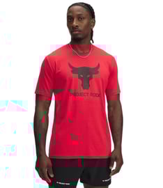 Under Armour Project Rock Payoff Graphic Kısa Kollu T-Shirt Kırmızı