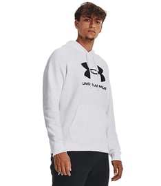 Under Armour Rival Fleece Logo Kapüşonlu Sweatshirt Beyaz