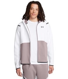 Under Armour Unstoppable Fleece HD EU Tam Fermuarlı Sweatshirt Beyaz Gri