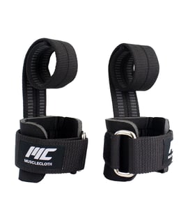 MuscleCloth Big Grip Pro Lifting Straps Siyah
