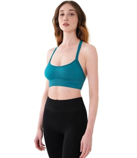 MuscleCloth Nova Seamless İpli Bra Cool Blue