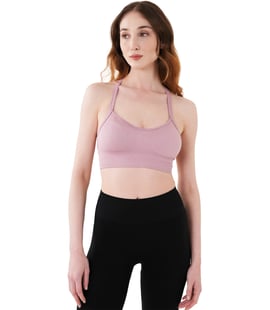 MuscleCloth Nova Seamless İpli Bra Pembe