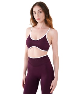 MuscleCloth Nova Seamless Sport Bra Bordo