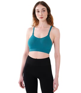 MuscleCloth Nova Seamless Sırt Detaylı Bra Cool Blue