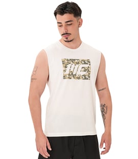 MuscleCloth Tactical Kolsuz T-Shirt Kırık Beyaz
