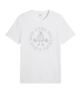 Puma Graphic 2 Training Kısa Kollu T-Shirt Beyaz