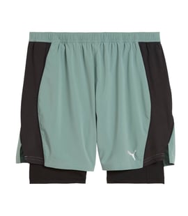 Puma Run Velocity 2 in 1 Şort Yeşil Siyah
