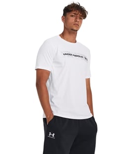 Under Armour Camo Chest Stripe T-Shirt Beyaz Siyah