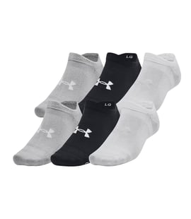 Under Armour Essential No Show Çorap 6'lı Paket Siyah Gri