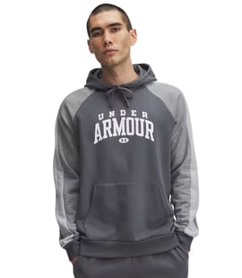 Under Armour Rival Fleece Colorblock Kapüşonlu Sweatshirt Gri