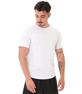MuscleCloth Elite Reglan T-Shirt Beyaz