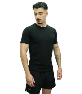 MuscleCloth Elite Reglan T-Shirt Siyah