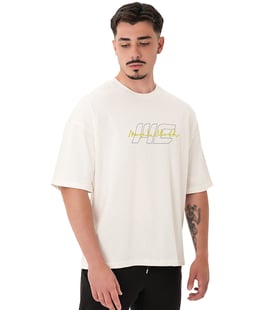 MuscleCloth Icon Heavyweight Oversize T-Shirt Kırık Beyaz
