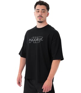 MuscleCloth Icon Heavyweight Oversize T-Shirt Siyah
