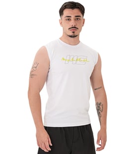 MuscleCloth Icon Kolsuz T-Shirt Beyaz