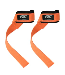 MuscleCloth Padded Lifting Straps Turuncu