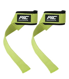 MuscleCloth Padded Lifting Straps Yeşil