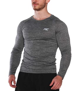 MuscleCloth Pro Stretch Uzun Kollu T-Shirt Füme