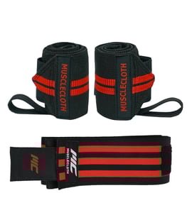 MuscleCloth Pro Wrist Wraps + Pro Knee Wraps Diz Bandajı