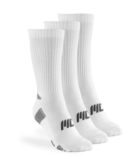 MuscleCloth Stay Fresh Uzun Çorap 3'Lü Paket Beyaz 