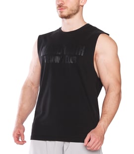 MuscleCloth Training Club Drop Arm Kolsuz T-Shirt Siyah