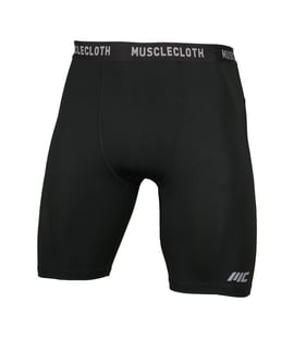 MuscleCloth Training Erkek Şort Tayt Siyah