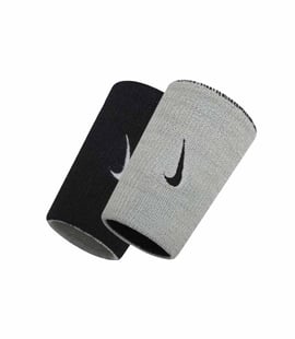 Nike Dri-Fit Home & Away Wristbands Çift Taraflı Bileklik Siyah Gri
