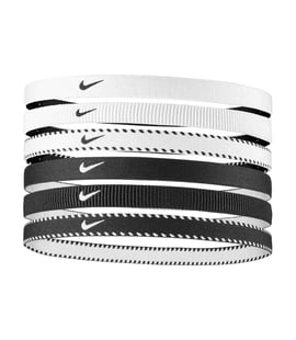 Nike Flex Classic Headbands Saç Bandı 6'lı Paket Siyah Beyaz