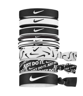 Nike Mixed Hairbands 9'lu Saç Bandı Siyah Beyaz