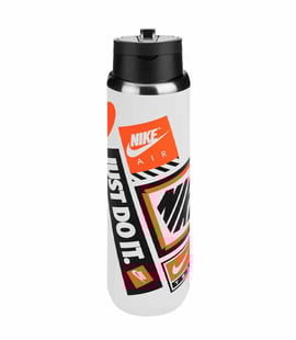 Nike Stainless Steel Recharge Straw Bottle Matara 700 ml Beyaz Siyah