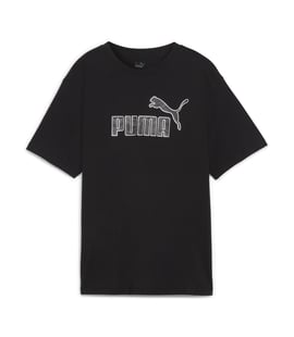 Puma ESS+ Marbleized Relaxed Kadın Kısa Kollu T-Shirt Siyah