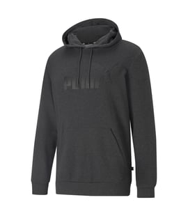 Puma Essentials Big Logo Kapüşonlu Sweatshirt Koyu Gri