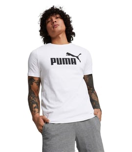 Puma Essentials Logo Kısa Kollu T-Shirt Beyaz