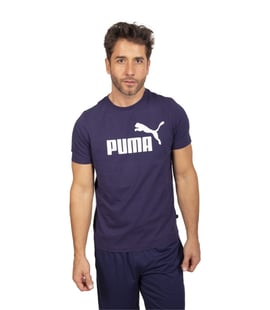 Puma Essentials Logo Kısa Kollu T-Shirt Lacivert