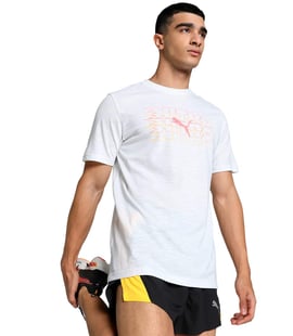 Puma Graphic Nitro Kısa Kollu T-Shirt Beyaz