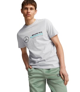 Puma Mercedes AMG Petronas Ess Logo Kısa Kollu T-Shirt Gri