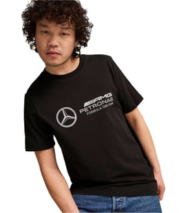 Puma Mercedes AMG Petronas F1 Ess Logo T-Shirt Siyah