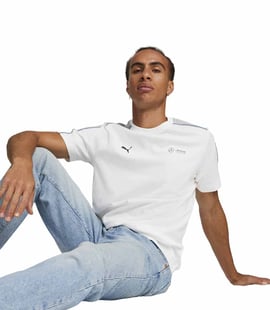 Puma Mercedes AMG Petronas MT7 Kısa Kollu T-Shirt Beyaz