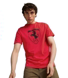 Puma Scuderia Ferrari Race Big Shield Kısa Kollu T-Shirt Kırmızı