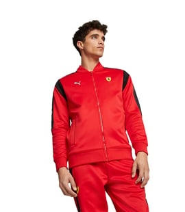 Puma Scuderia Ferrari Race MT7 Fermuarlı Sweatshirt Kırmızı