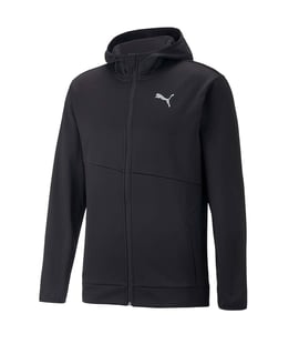 Puma Train All Day PWRFleece Fermuarlı Kapüşonlu Sweatshirt Siyah