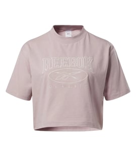 Reebok Classic Archive Essentials Big Logo Kadın Kısa Kollu Crop T-Shirt Pembe