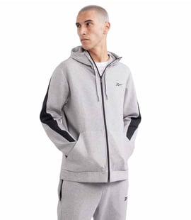 Reebok Dreamblend Kapüşonlu Fermuarlı Sweatshirt Gri