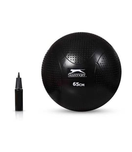 Slazenger Antiburst Gymball Pilates Topu 65 Cm Pompa Hediyeli Siyah