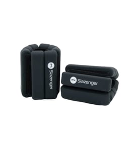 Slazenger Deluxe El/Ayak Bilek Ağırlığı 1 Kg + 1 Kg Siyah