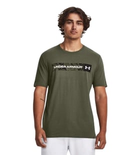 Under Armour Camo Chest Stripe T-Shirt Haki